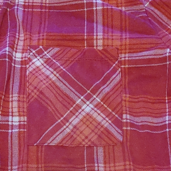 Red Plaid Button-Up Tunic - Picture 7 of 13